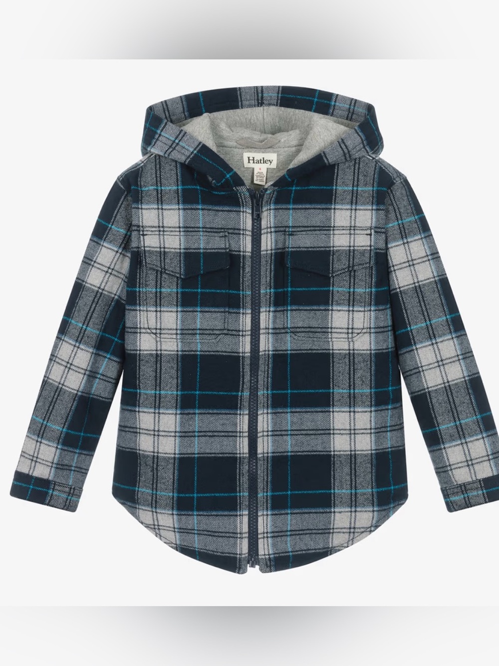 Hatley Boys Plaid Hooded Flannel Jacket - EUC